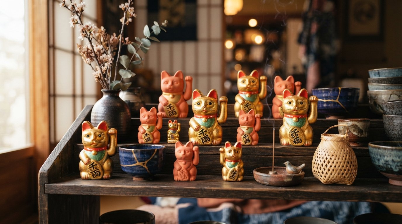 Biała ceramiczna skarbonka Daruma